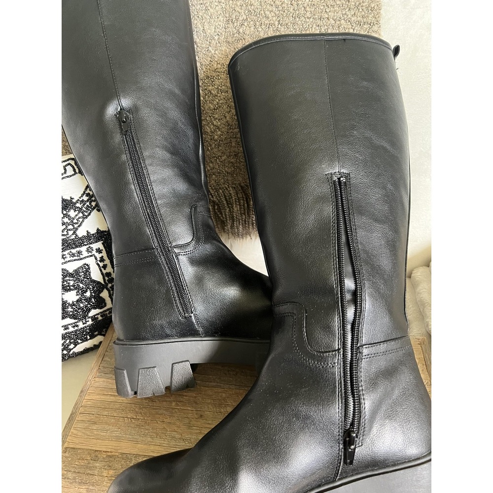 Sincerely Jules Boots Womens Size 9 Black Fantastic Knee High Lug Sole Riding - Picture 8 of 10